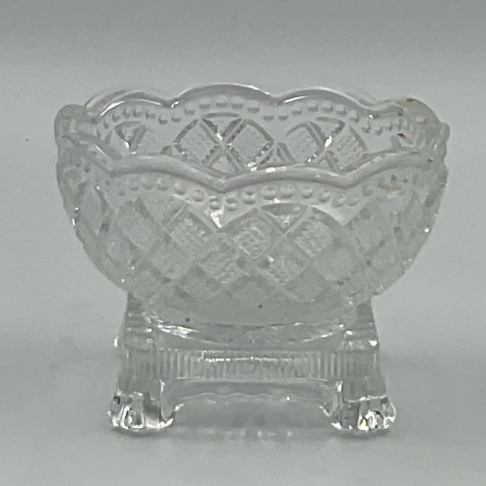Vintage Avon Fostoria Clear Glass Master Salt Cellar
